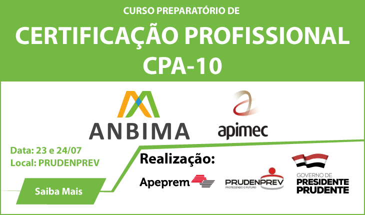 Curso Preparatório de Certificação Profissional CPA-10