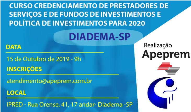 CURSO CREDENCIAMENTO DE PRESTADORES DE SERVIÇOS E DE FUNDOS DE INVESTIMENTOS E POLÍTICA DE INVESTIMENTOS PARA 2020