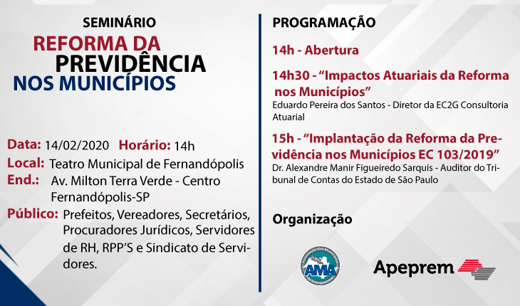 Seminário - Reforma da Previdência nos Municípios