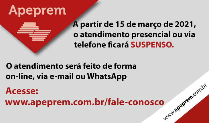 Atendimento presencial ou via telefone suspenso