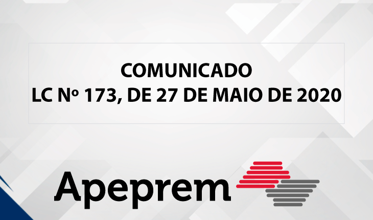 Lei Complementar Nº 173, de 27 de Maio de 2020