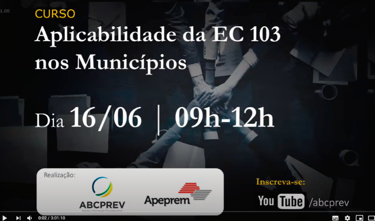 Curso: Aplicabilidade da EC 103 nos Municípios