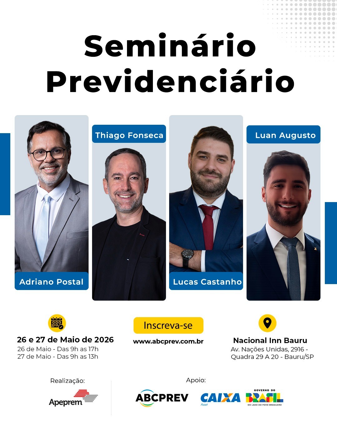 Seminário Previdenciário: temas atuais e estratégicos voltados à gestão dos RPPS