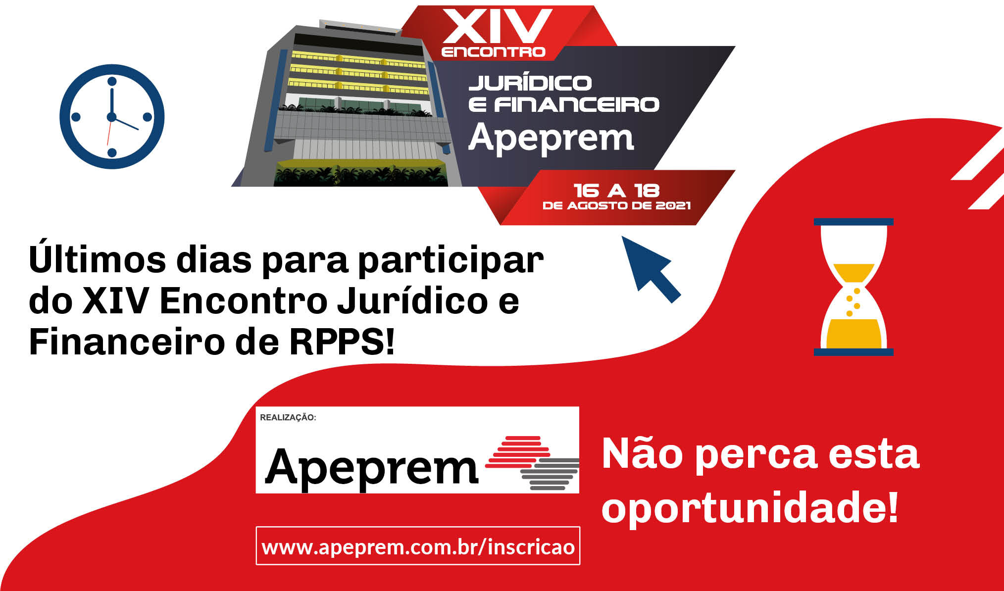 Últimos dias de Inscrição para participar do XIV Encontro Jurídico e Financeiro da Apeprem