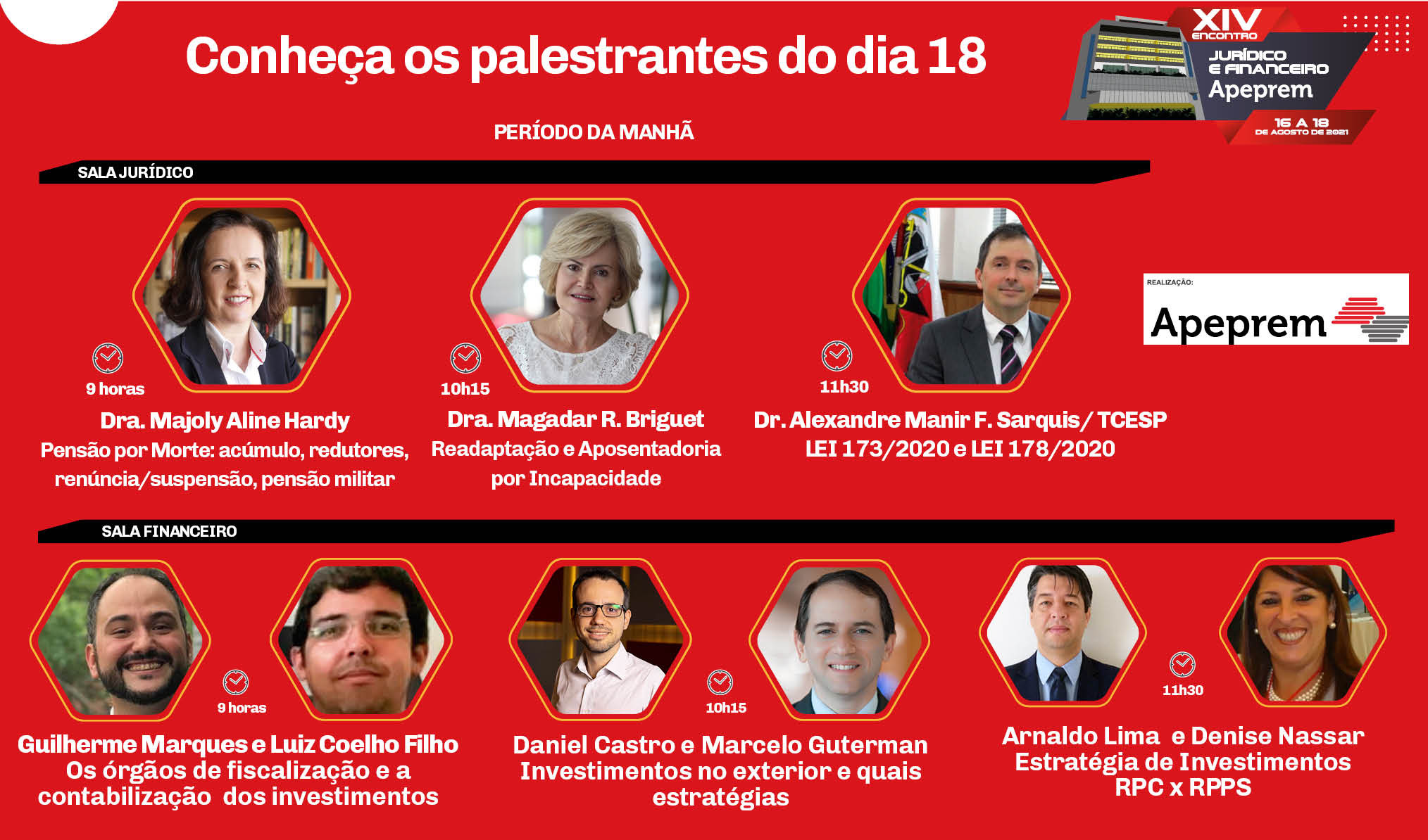 Conheça os palestrantes do dia 18 - período da manhã