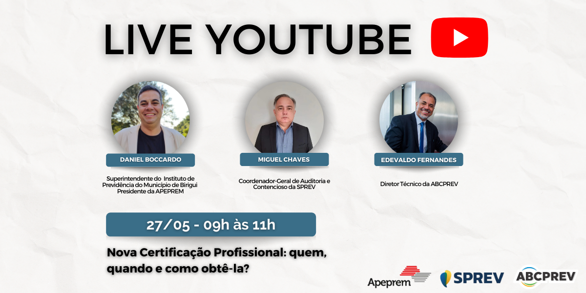 Live Youtube: Nova Certificação Profissional